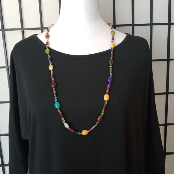 MAGNETIC 34.5" Boho Necklace Multi-Color - Picture 5 of 8